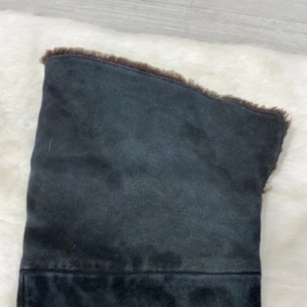 Sam Edelman Versatile Black Suede & Faux Fur Boots Size 9M